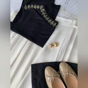 Lafayette 148 New York Wide Leg Cloud White Lined Pants Size 14 waist 19” NWT